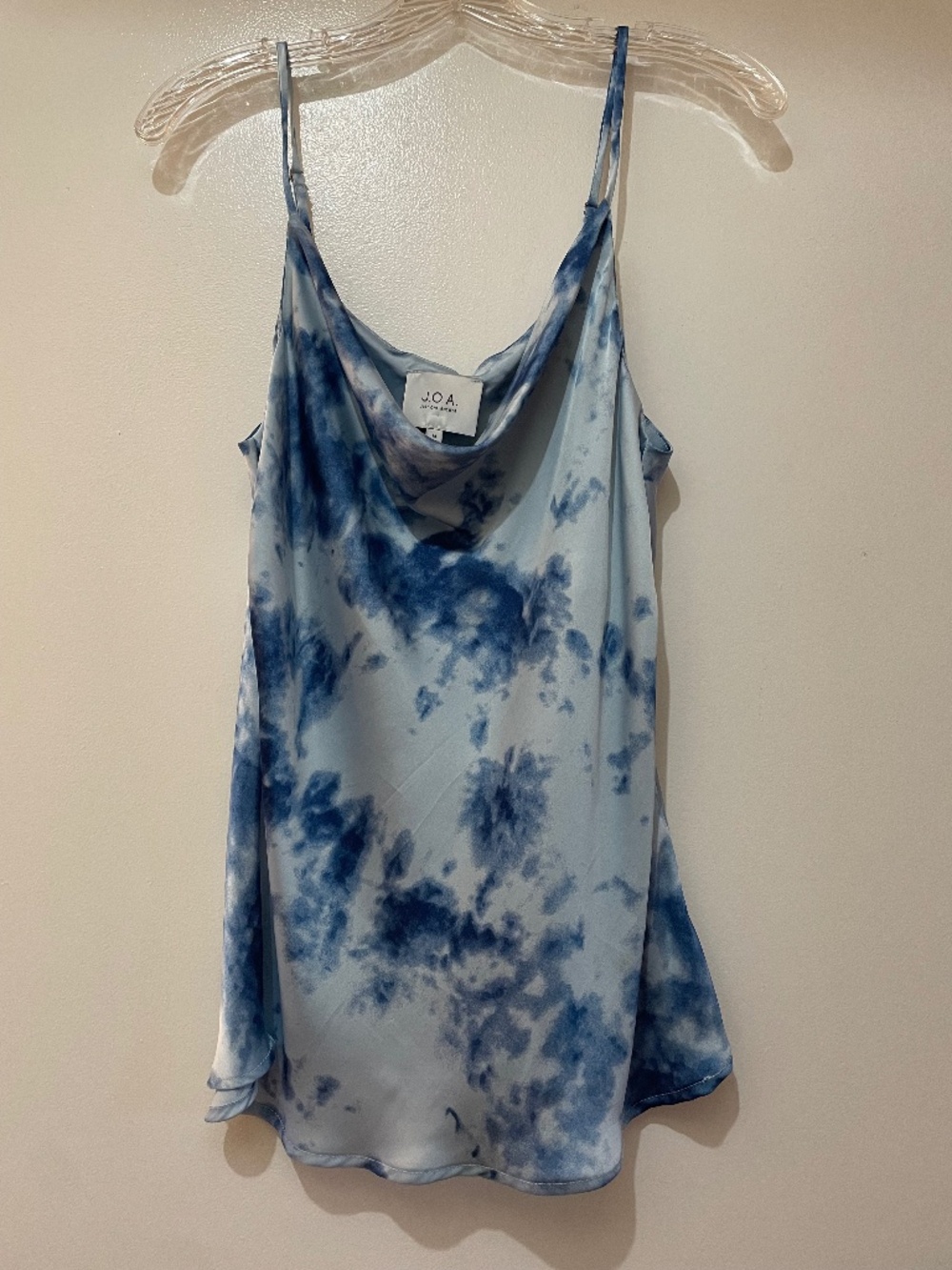 Cowl neck tie dye top
